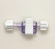 Delta-Flow™ II 3cc female flow-through flush device. Clear, white caps and clip. Model 150-313