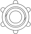 Swivel nut connector, clear. For use with part number 1160/1176. Material: Polycarbonate. Model 1655-00